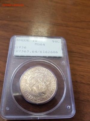50 центов США Rhode Island 1936 PCGS MS64 до 12.09 в 22.00 М - Rhode2