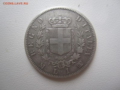 Италия, 1 лира 1863 с 350 ₽ до 9.09.18 22.00 МСК - IMG_6850.JPG