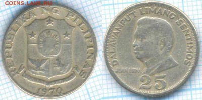 Филиппины 25 сентимо 1970 г., до 12.09.2018 г. 22.00 по Моск - Филиппины 25 сентимо  3533