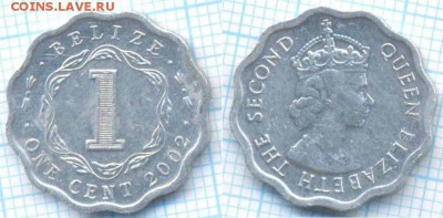 Белиз 1 цент 2002 г., до 12.09.2018 г. 22.00 по Москве - Белиз 1 цент 2002  3534