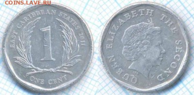 Восточные Карибы 1 цент 2011 г., до 12.09.2018 г. 22.00 по М - Восточные Карибы 1 цент 2011  3535