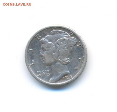 Ag. США дайм 1926. Меркурий. до 13.09 22:00 - 2