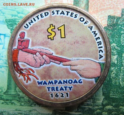 1 доллар США 2011 D "Трубка мира" (цветная) - IMG_9921.JPG