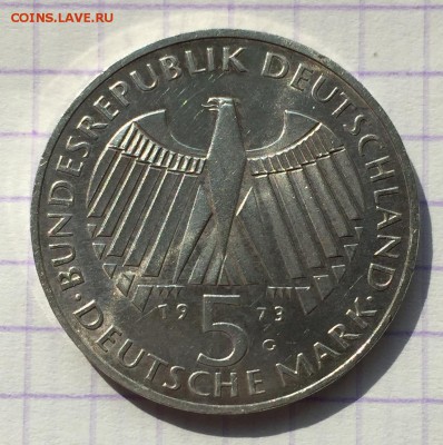 ГЕРМАНИЯ, 5 марок, 1973 год. - 6F49B4D0-12ED-4B60-9C3E-8F75A2941FEC