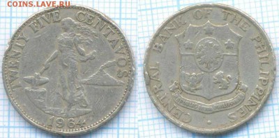 Филиппины 25 сентаво 1964 г. , до 13.09.2018 г. 22.00 по Мос - Филиппины 25 сентаво  1964