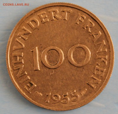 С РУБ. СААРЛАНД 100 франкен 1955г. НЕ ЧАСТАЯ до 16.09 - IMG_4185.JPG