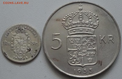 16 риксдалера 1848 и 5 крон 1955 г.г. на оценку - DSC02196.JPG