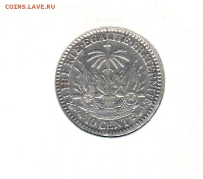 10 сентимос 1881 года Гаити до 14.09 до 21.00 - 10 сентимос 1881()