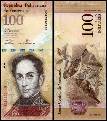 Венесуэла 100 боливар 2013г. UNC. до 16.09.18г. в 22:00 мск. - 100 боливар