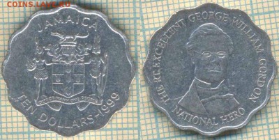 Ямайка 10 долларов 1999 г., до 18.09.2018 г. 22.00 по Москве - Ямайка 10 долларов 1999 3609