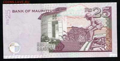 МАВРИКИЙ 25 РУПИЙ 2009 UNC - 10 001