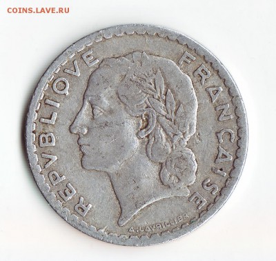 Франция, 5 франков, 1952  года. до 20 09 2018 года в 22-00 - снилс130
