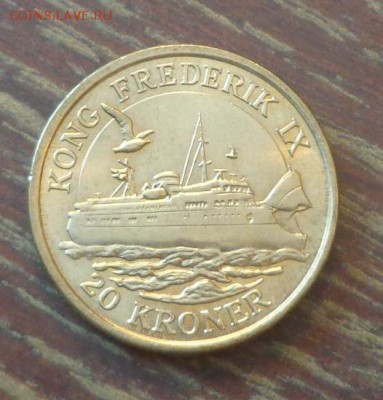 ДАНИЯ - 20 к Корабли ПАРОХОД КОРОЛЬ ФРЕДЕРИК 21.09, 22.00 - Дания 20 кр Пароход Король Фредерик_1