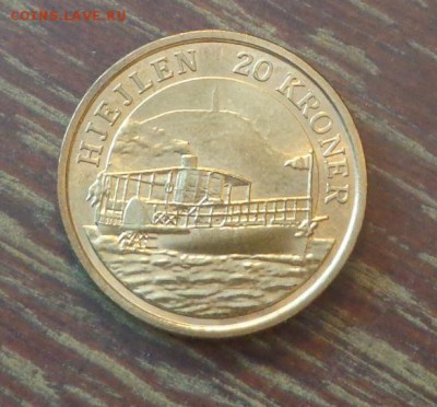 ДАНИЯ - 20 к Корабли ПАРОХОД ХЬЕЙЛЕЙН до 21.09, 22.00 - Дания 20 кр Пароход Хьейлейн_1