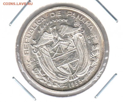 4 балбоа 1953 года Панама UNC lj 17.09 до 21.00 - четвертьбалбоа 1953