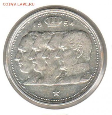 100 франков 1954 года Бельгия до 17.09 до 21.00 - 100 франков 1954()