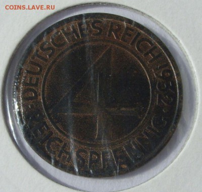 Германия, иностранщина (наборы, на вес, евро), царизм, СССР. - 4 пфеннига 1932 J - 1