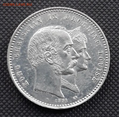 Дания 2 кроны 1892 Золотая свадьба до 20.09.18 в 22.33 - 20180916_133111