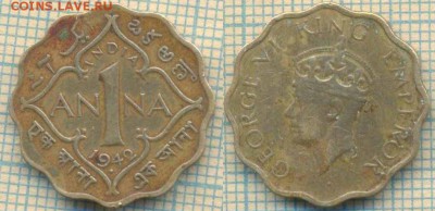 Индия Брит. 1 анна 1942 г., до 20.09.2018 г. 22.00 по Москве - Индия Брит 1 анна 1942  3778