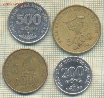 Вьетнам 200,500,2000,5000 донг 2003 г., до 20.09.2018 г. 22. - Вьетнам 4 монеты1