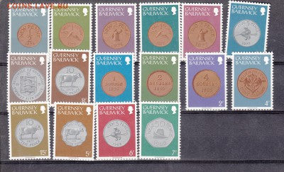 GUERNSEY 1979 монеты на марках 16 марок - 111