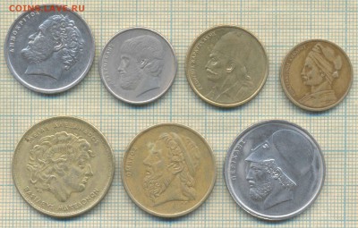 Греция, 7 монет , до 21.09.2018 г. 22.00 по Москве - Греция 2 7 монет а