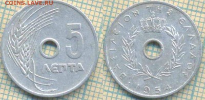 Греция 5 лепта 1954 г. , до 24.09.2018 г. 22.00 по Москве - Греция 5 лепта 1954 3802