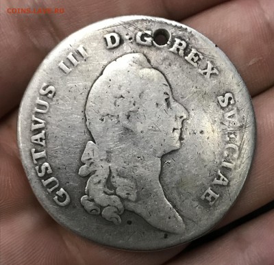 Большая монета 1787 год. Серебро дырка - E7AFF373-6636-437F-AFA9-9DF2F21726DA