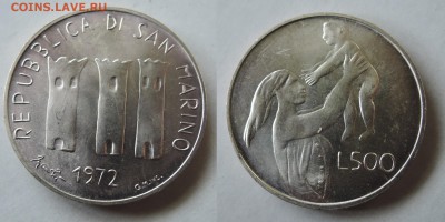МиР МонеТ - иностранные государства и другие (03.06.2020г) - 1.санмарино500лир1972
