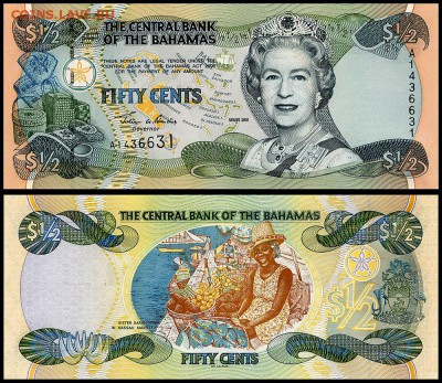 2 $ 2001 г. UNC. до 24.09. в 22:00 мск. - БАГАМЫ__0,5$