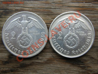 Серебро III Reich: двухмарочники 1937, 1938, 1939гг - P5120042.JPG