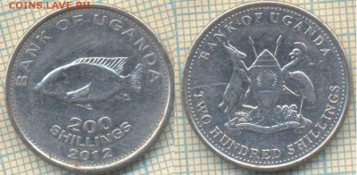 Уганда 200 шиллингов 2012 г. , до 25.09.2018 г. 22.00 по Мо - Уганда 200 шиллингов 2012  3658