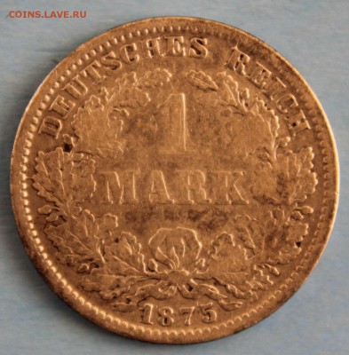 С РУБ.КАЙЗЕРРЕЙХ 1 марк 1875г."F" до 25.09 в 22-00 - IMG_4215.JPG