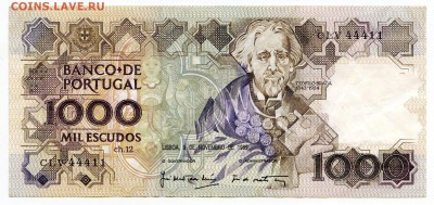 Португалия 1000 эскудо 1990 г.  до 24.09. в 22:00 мск. - 795723011