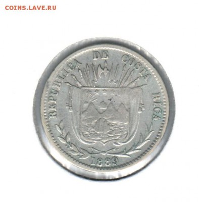 Монеты Ц. и Л. Америки из коллекции на оценку и спрос - 10 сентавос 1889()