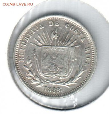 5 сентавос 1889 года Коста-Рика до 23.09 до 21.00 - 5 сентавос 1889()