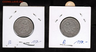 ГЕРМАНИЯ - 1 марка 1954G и 1 марка 1955G -нечастые VF - CCI18092018_00005