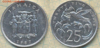 Ямайка 25 центов 1987 г, до 26.09.2018 г. 22.00 по Москве - Ямайка 25 центов 1987  2123