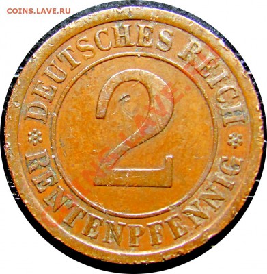 R44 Германия 2 рентных пфеннига 1924A до 15.05 в 22°° - R44 2 1924_1