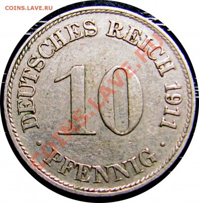 R45 Германия 10 пфеннигов 1911D до 15.05 в 22°° - R45 10 1911D_1