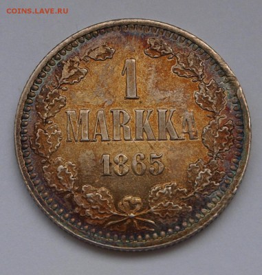 1 марка 1865 г для Финляндии, оценка - 1m-1865