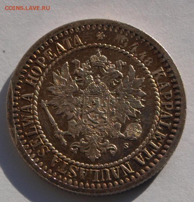 1 марка 1865 г для Финляндии, оценка - 65-3