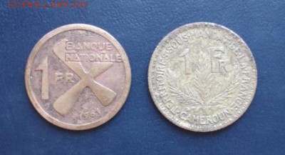 Катанга 1 фр 1961г, Франц. Камерун 1 фр 1926г. до 25.09.18г. - 1663.JPG