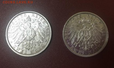 Германская империя 2 марки, 1913 25 лет  Вильгельма - 2 шт - 6pMR7Gx59bA