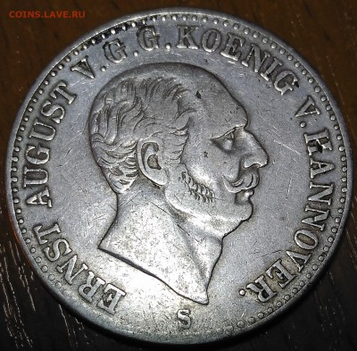Ганновер талер 1840 S опознание - Ганновер таллер 1940 аверс S