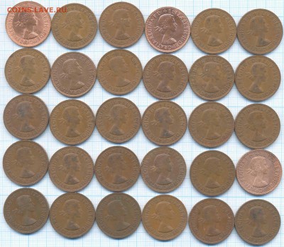 Великобритания полпенни 1955-67 г., фикс - Велик полпенни фикс1