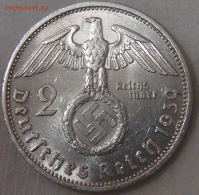 Третий рейх 2 рейхсмарки 1939 А до 26.09.18 (ср. 22-00) - DSC01305.JPG