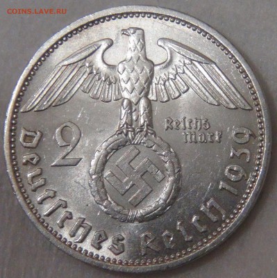 Третий рейх 2 рейхсмарки 1939 А до 26.09.18 (ср. 22-00) - DSC01306.JPG
