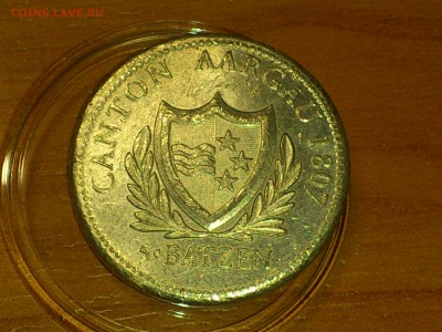 Швейцария 5 бат 1807 г (5 batzen Canton Aargau) - 01.JPG