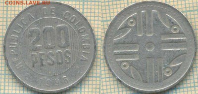 Колумбия 200 песо 1996 г. ,до 01.10.2018 г. 22.00 по Москве - Колумбия 200 песо 1996  3840